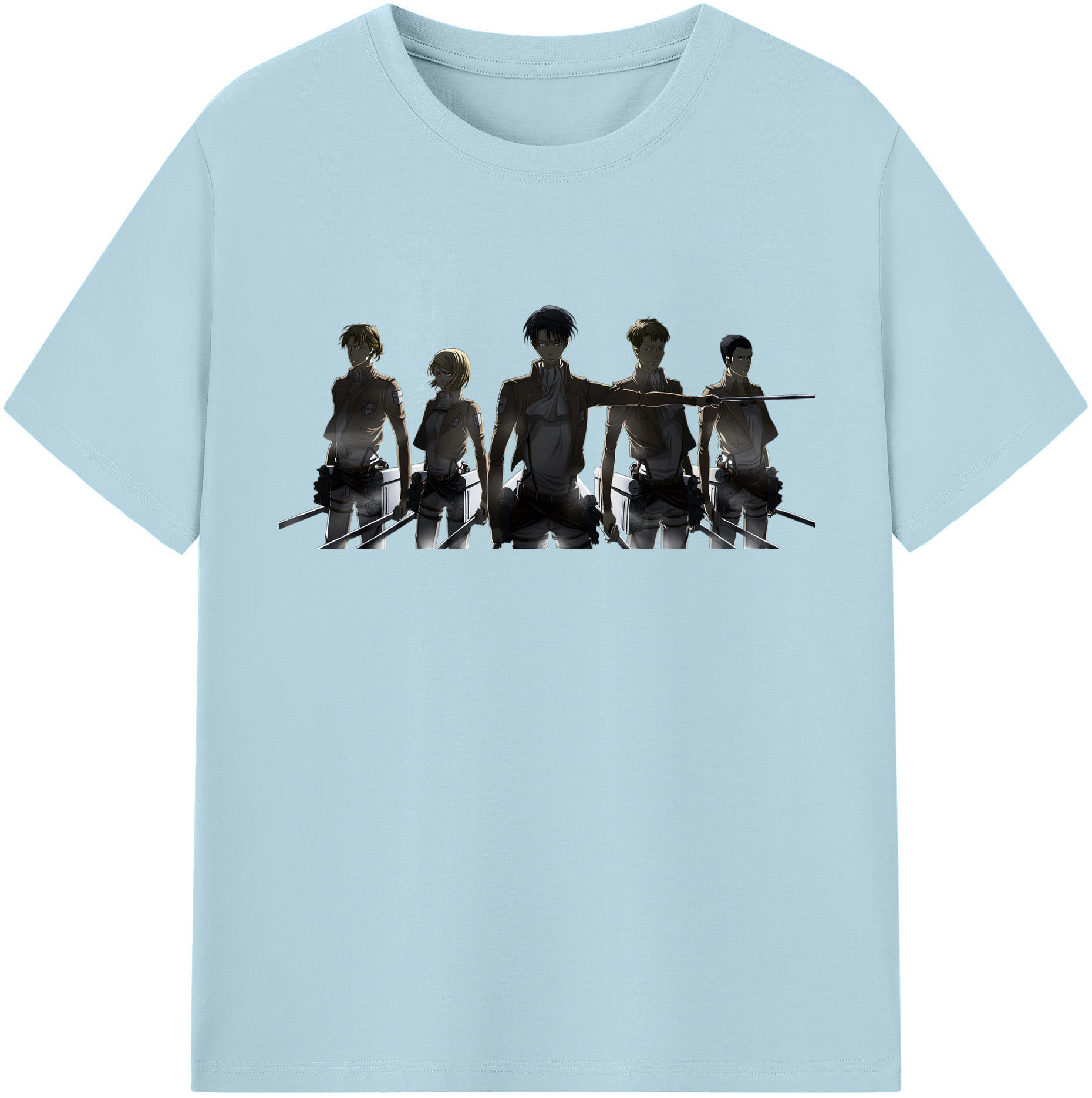 （画像用） 進撃の巨人 Attack on Titan 綿100％半袖Tシャツ（フロントプリント）